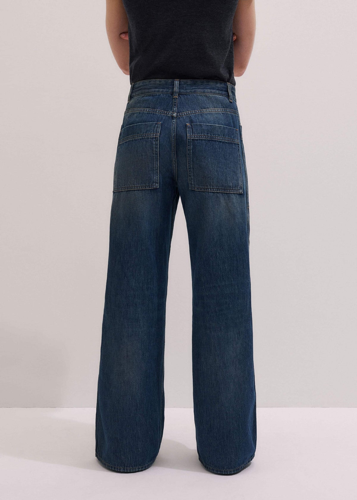 ME+EM Clothing Blue Patch Pocket Baggy Jean