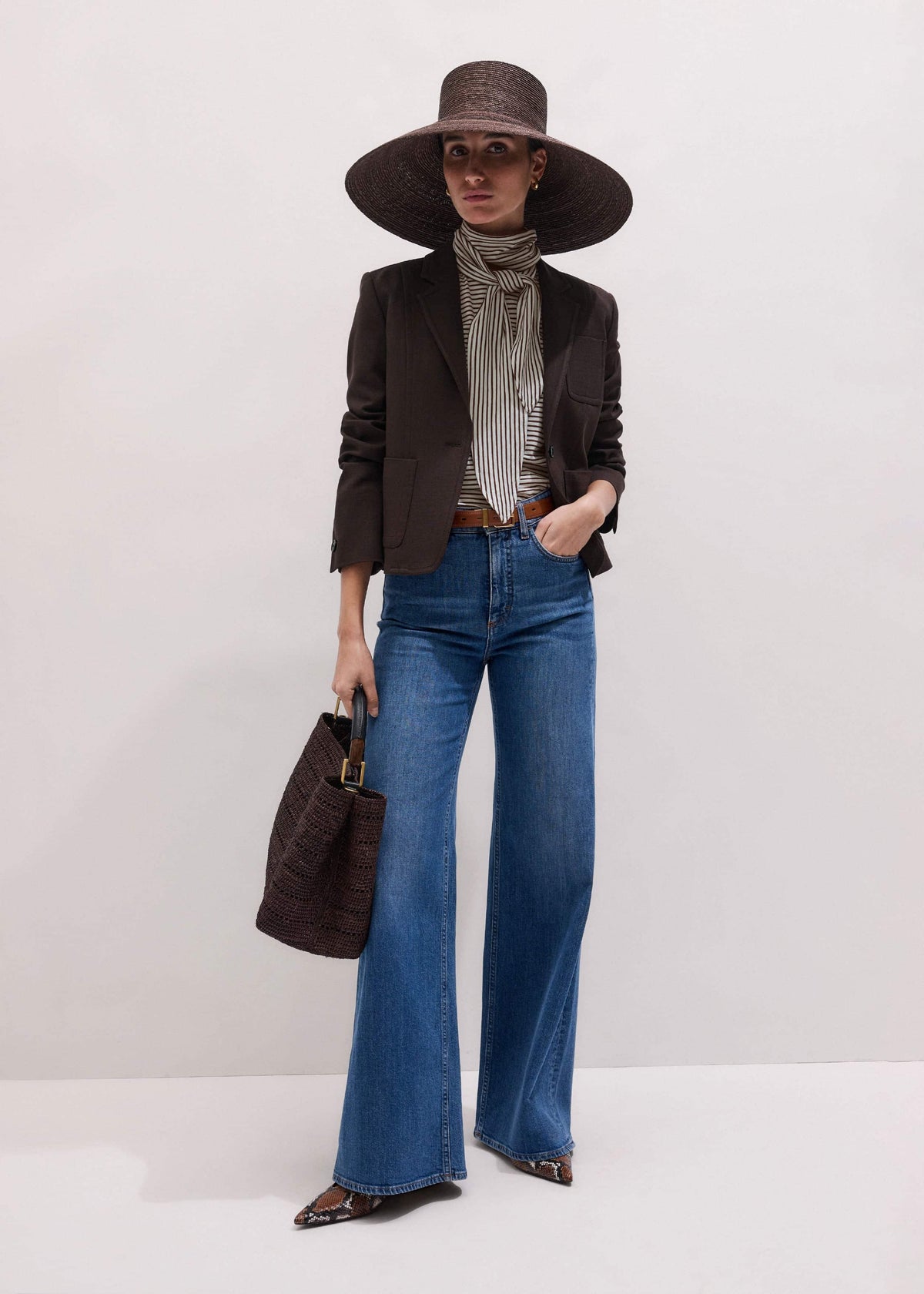 ME+EM Clothing Blue Super Flare Wide Jean