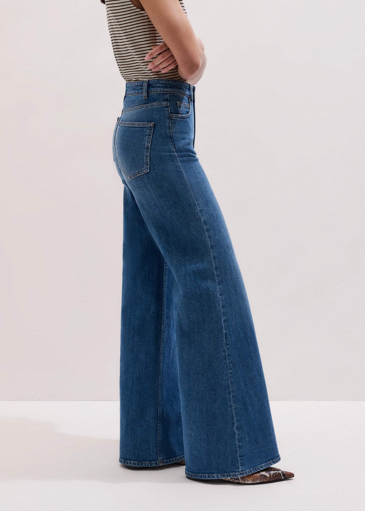 ME+EM Clothing Blue Super Flare Wide Jean