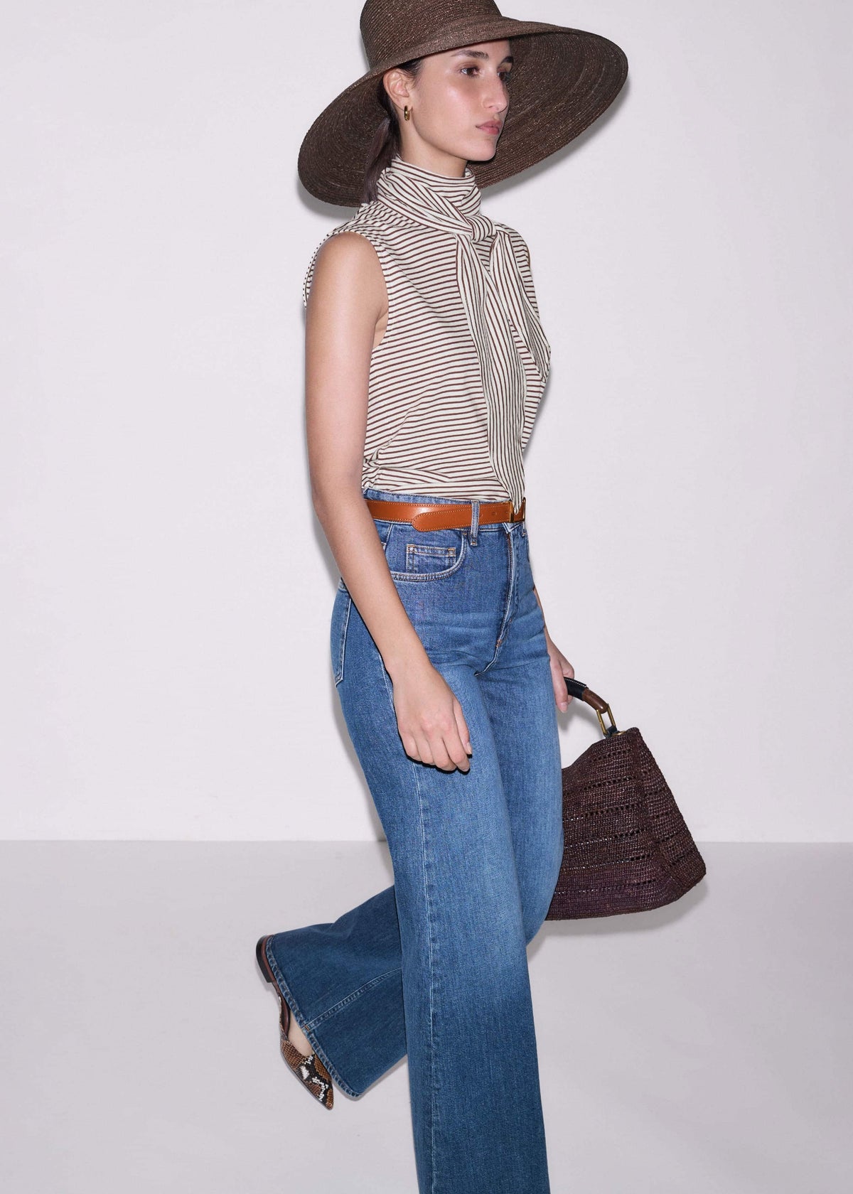 ME+EM Clothing Blue Super Flare Wide Jean
