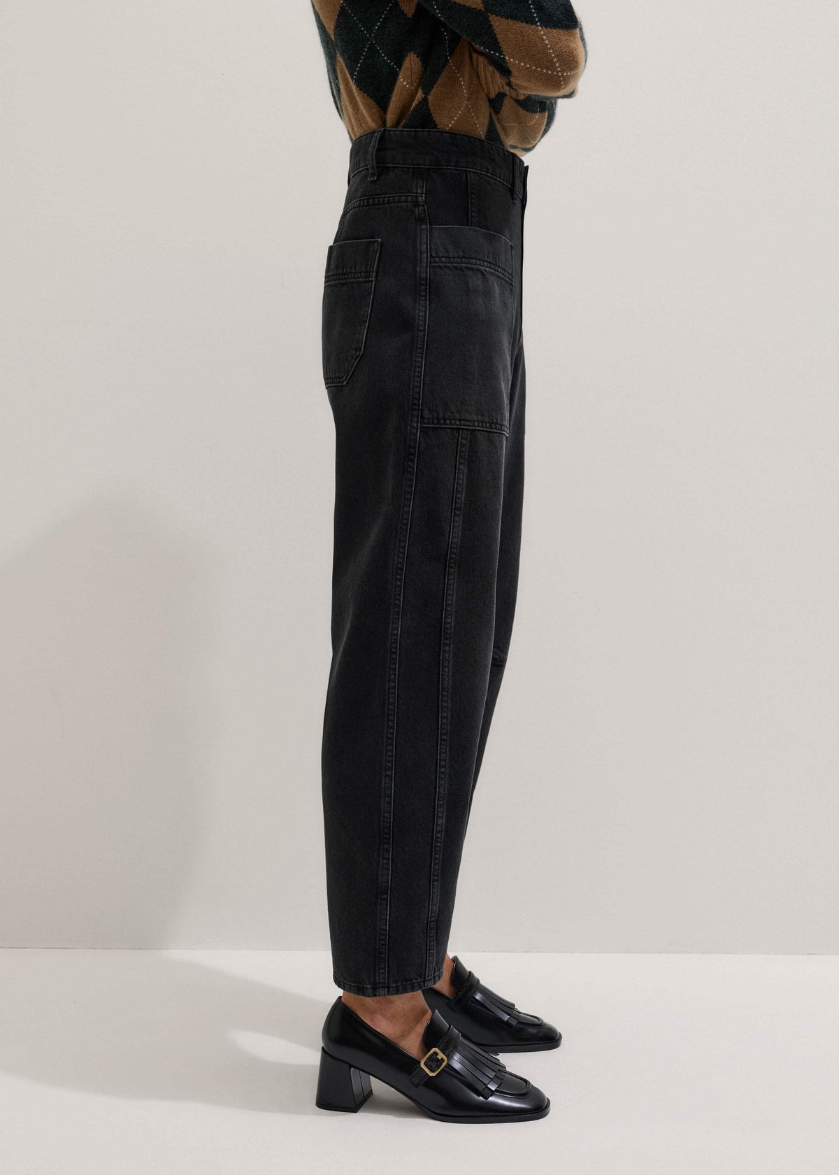 ME+EM Clothing Black Patch Pocket Engineered Jean