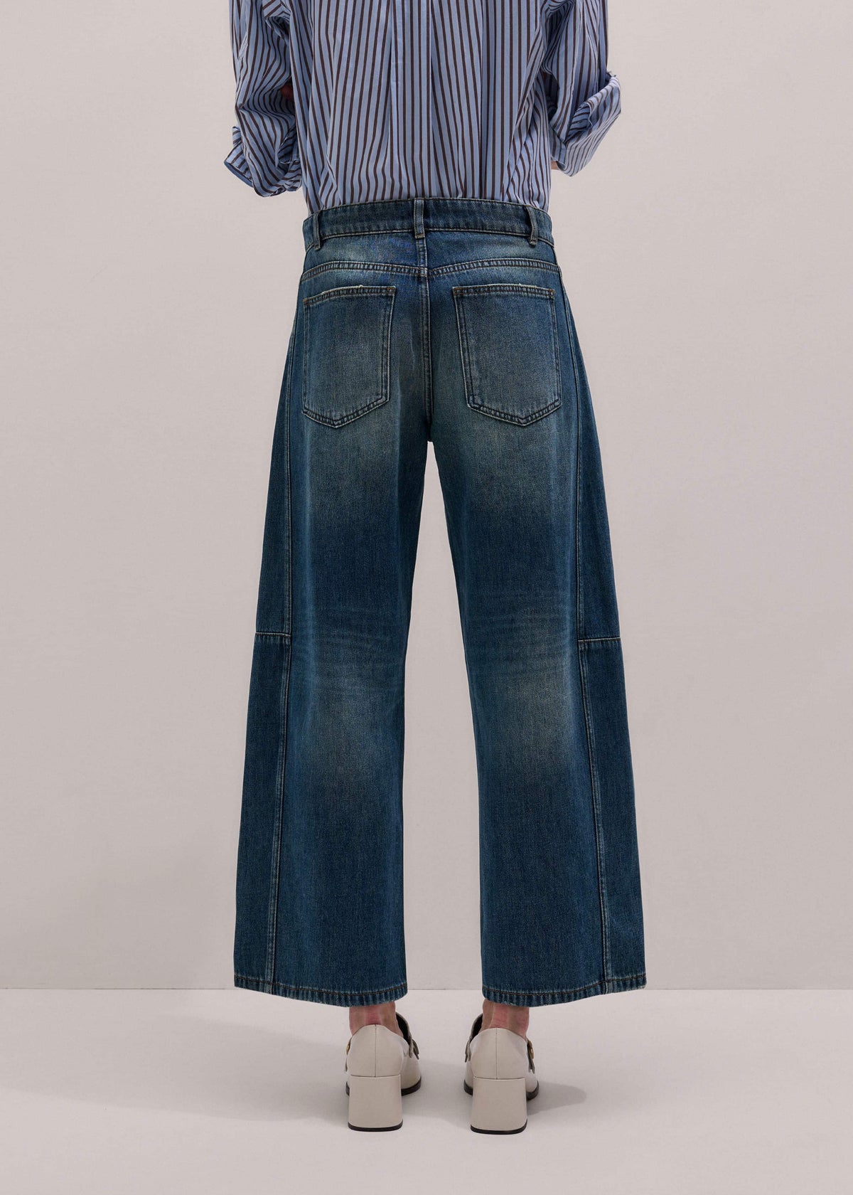 ME+EM Clothing Blue Exaggerated Crop Jean