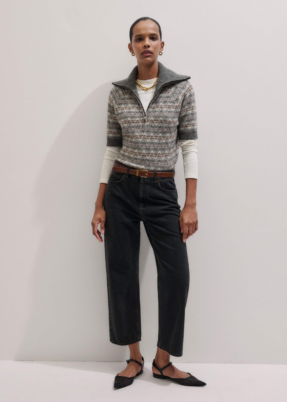 ME+EM Clothing Black Straight Cropped Relaxed Jean