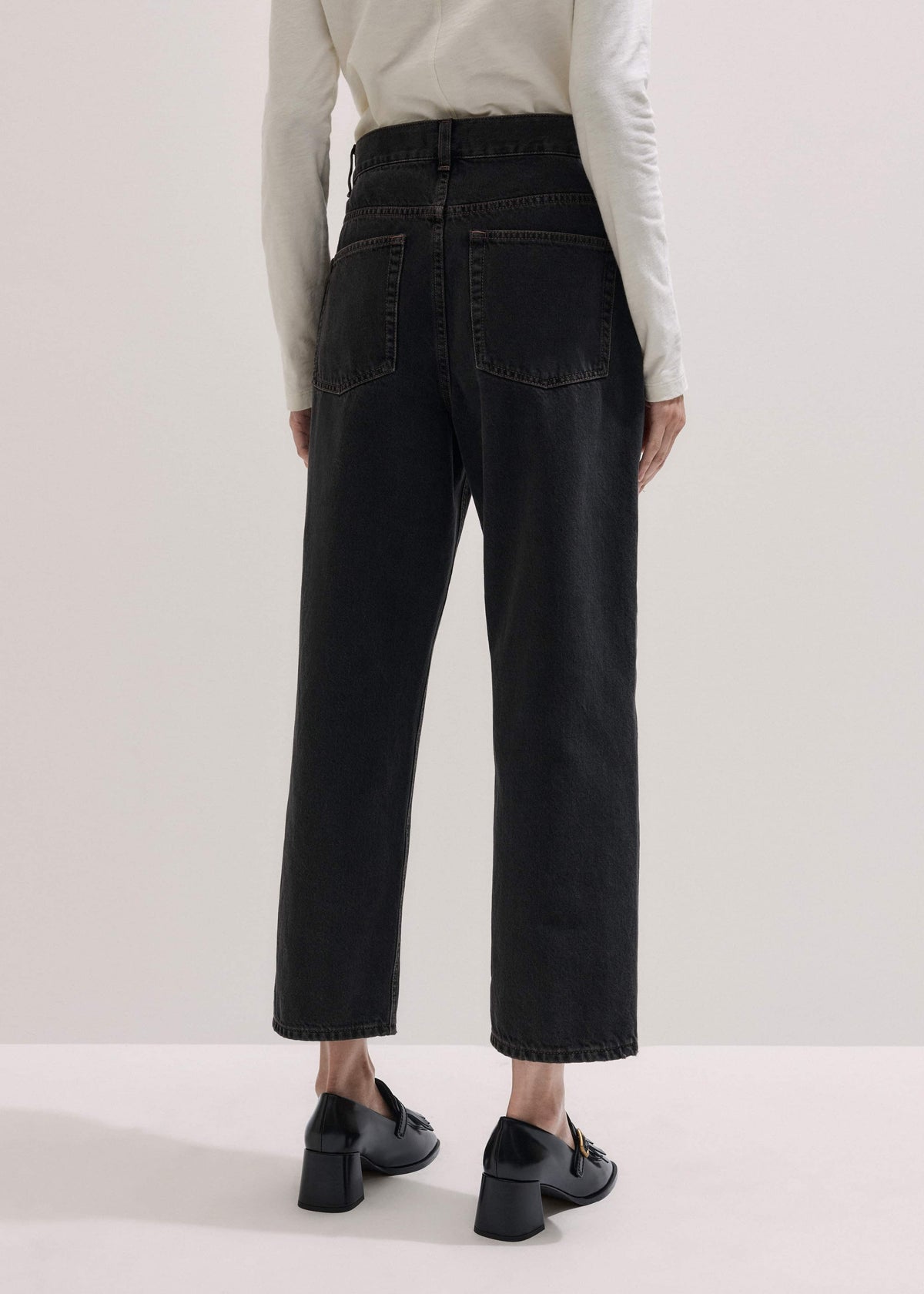 ME+EM Clothing Black Straight Cropped Relaxed Jean
