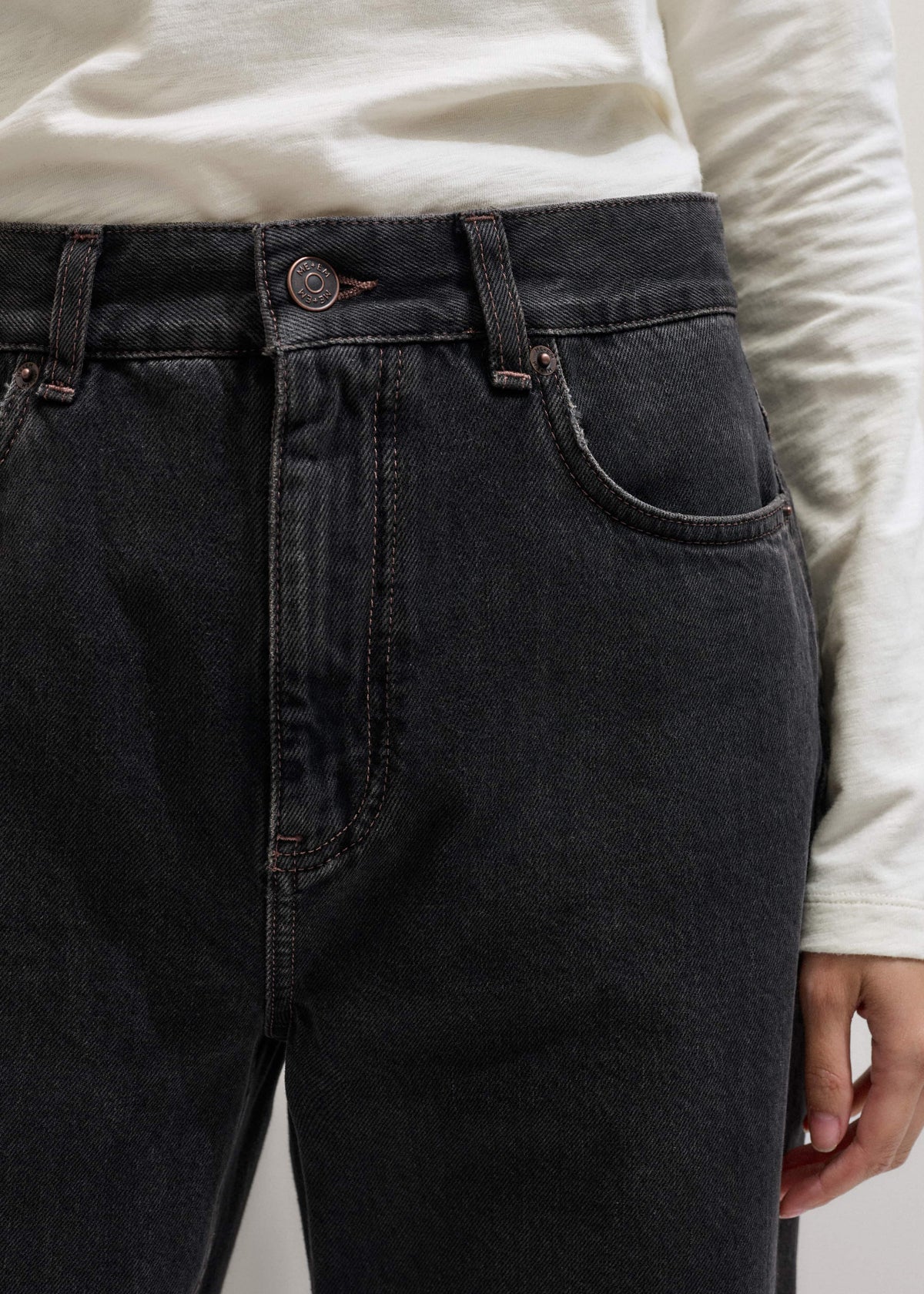 ME+EM Clothing Black Straight Cropped Relaxed Jean