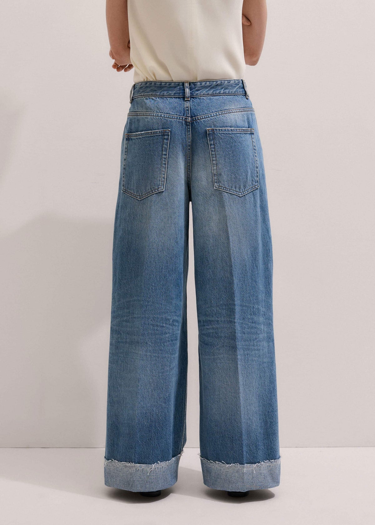 ME+EM Clothing Mid Blue Straight Ankle Grazer Jean