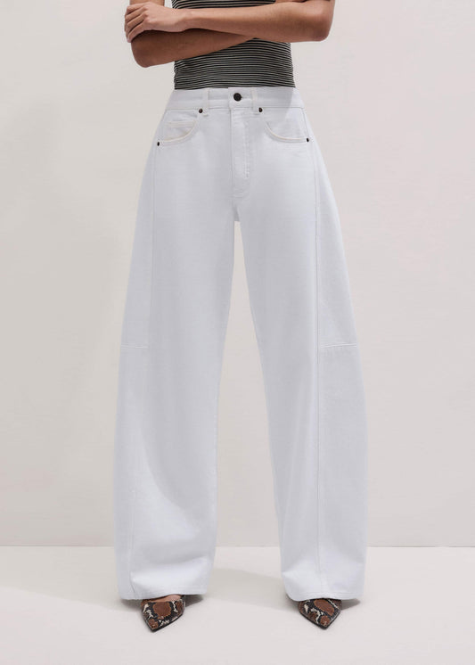 ME+EM Clothing White Exaggerated Taper Jean