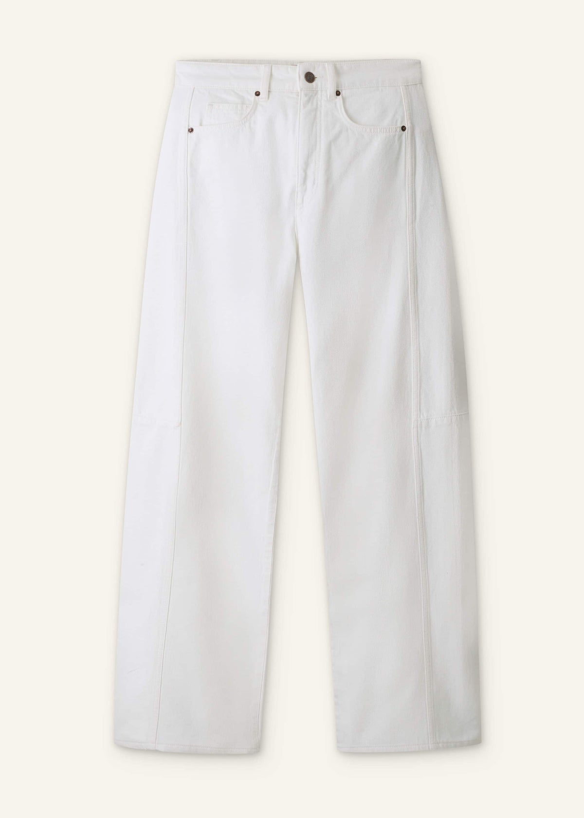 ME+EM Clothing White Exaggerated Taper Jean