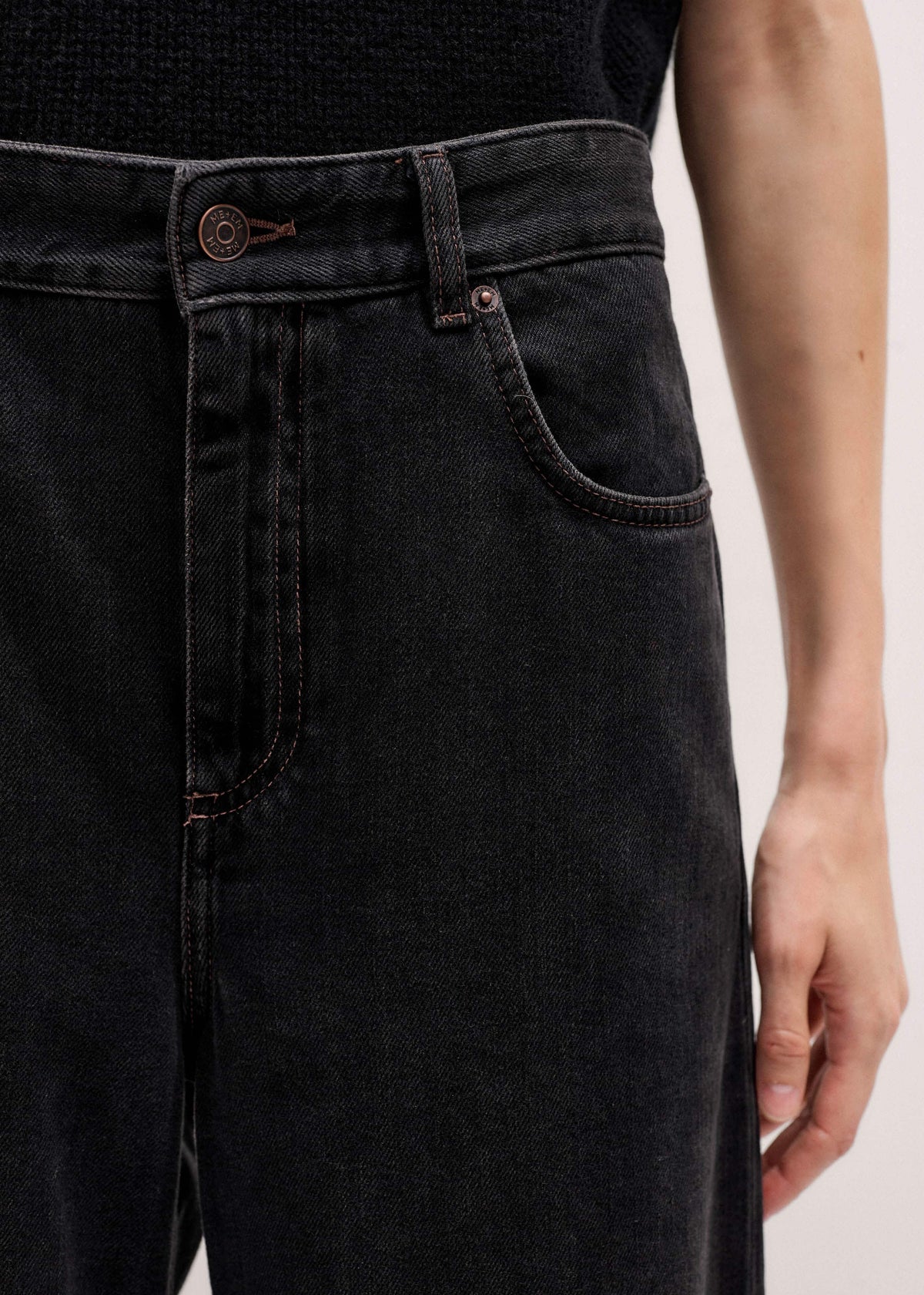 ME+EM Clothing Black Every-Wear Baggy Jean