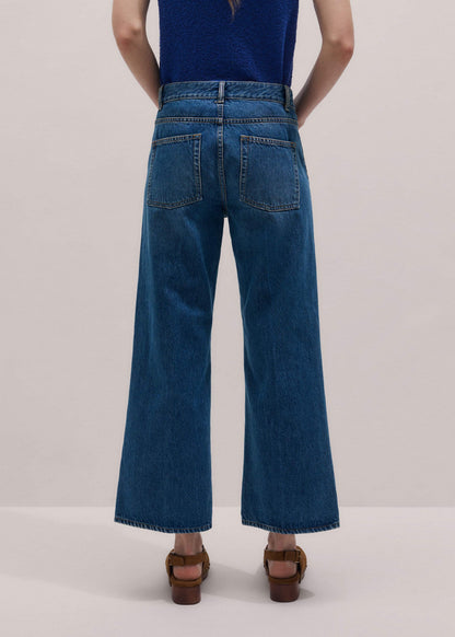 ME+EM Clothing Blue Leg Elongator Crop Jean