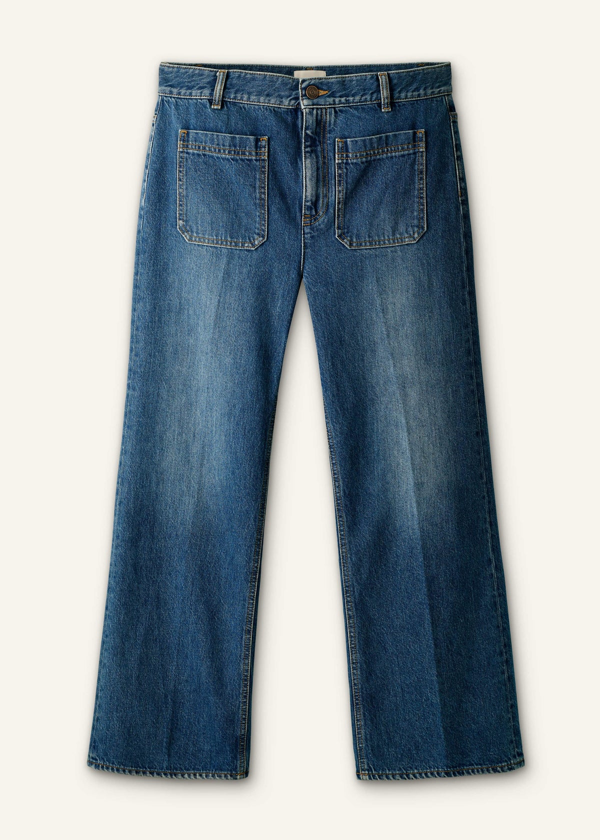 ME+EM Clothing Blue Leg Elongator Crop Jean