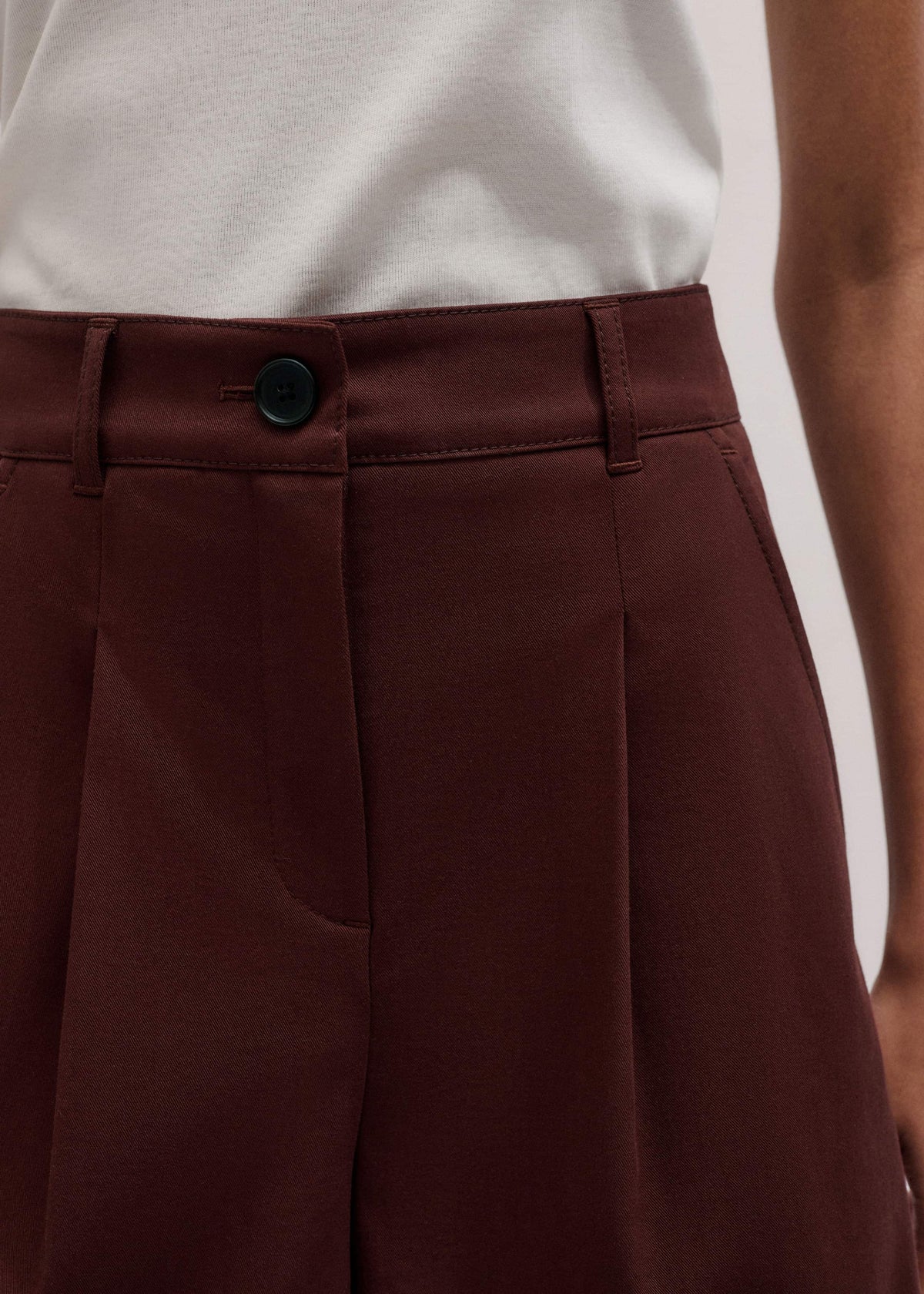 ME+EM Clothing Cinnamon Brown Tailored Summer Short