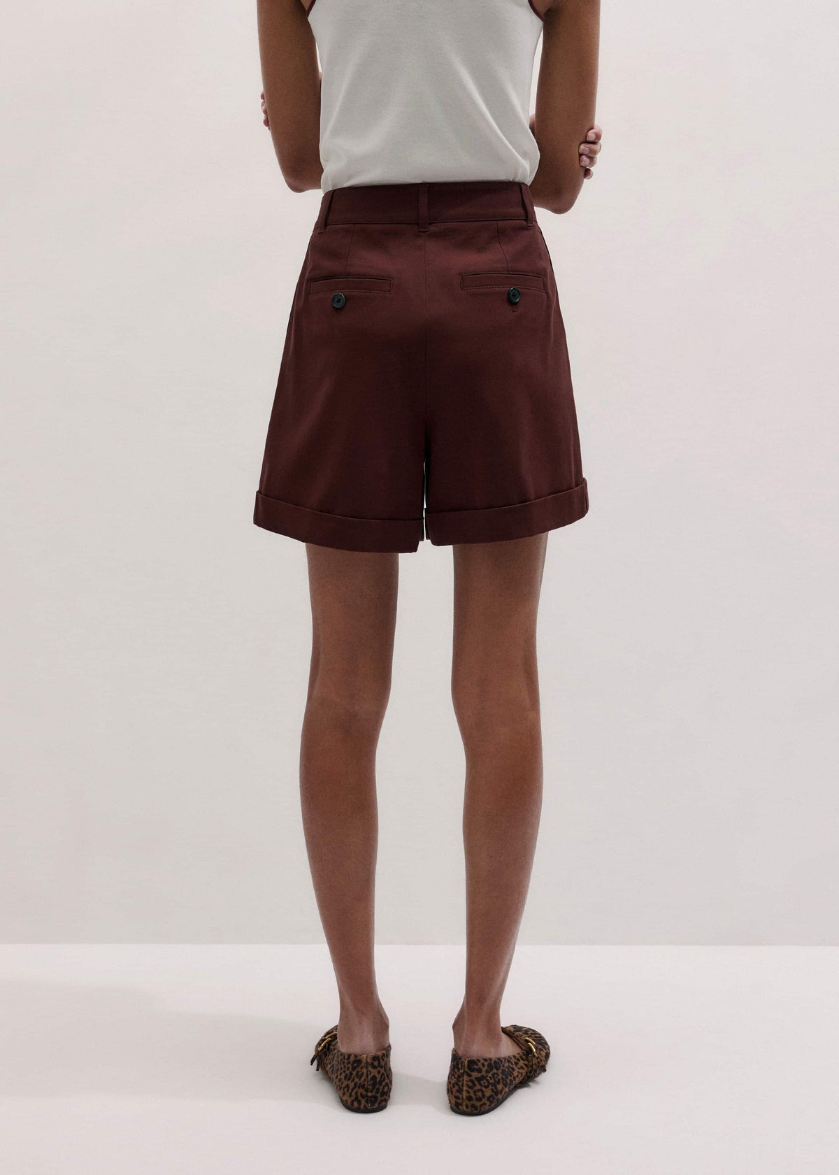 ME+EM Clothing Cinnamon Brown Tailored Summer Short