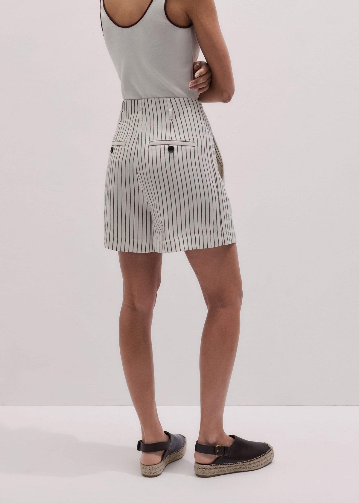 ME+EM Clothing Ivory Tailored Pleat Short