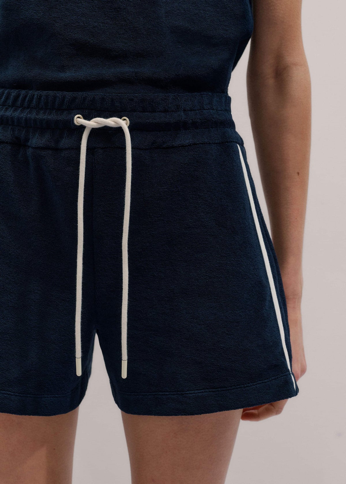 ME+EM Clothing Navy Rib Trim Track Short