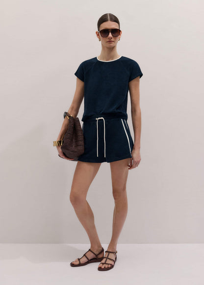 ME+EM Clothing Navy Rib Trim Track Short
