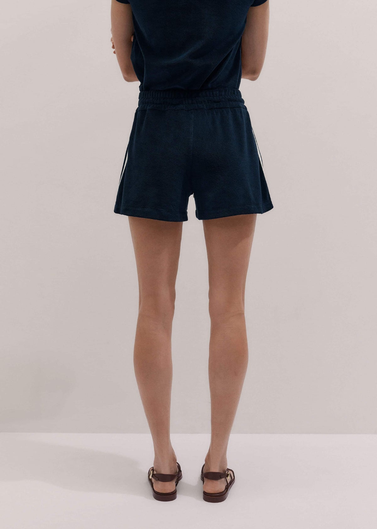 ME+EM Clothing Navy Rib Trim Track Short