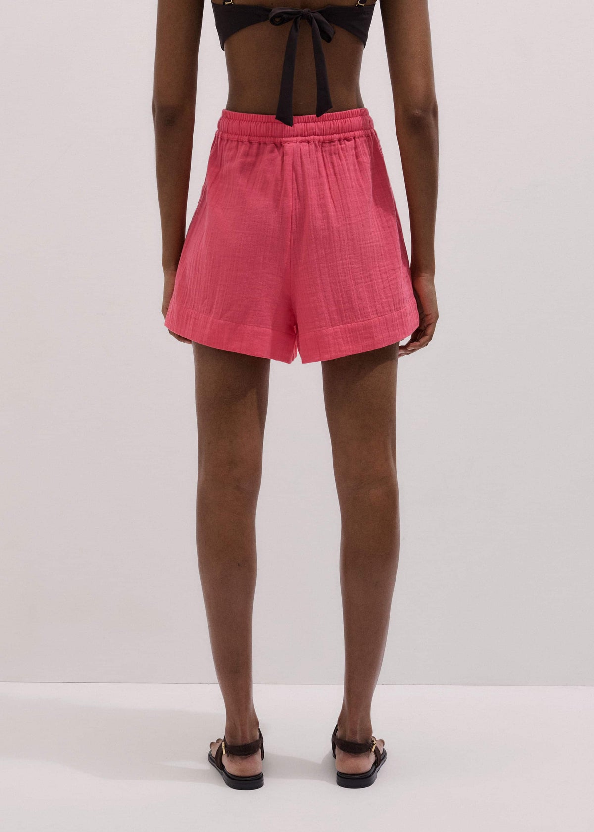 ME+EM Clothing Pink Cheesecloth Summer Short