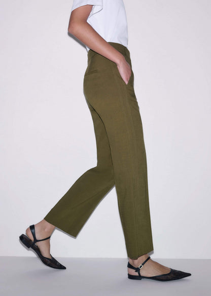 ME+EM Clothing Olive Green Slim Crop Pant
