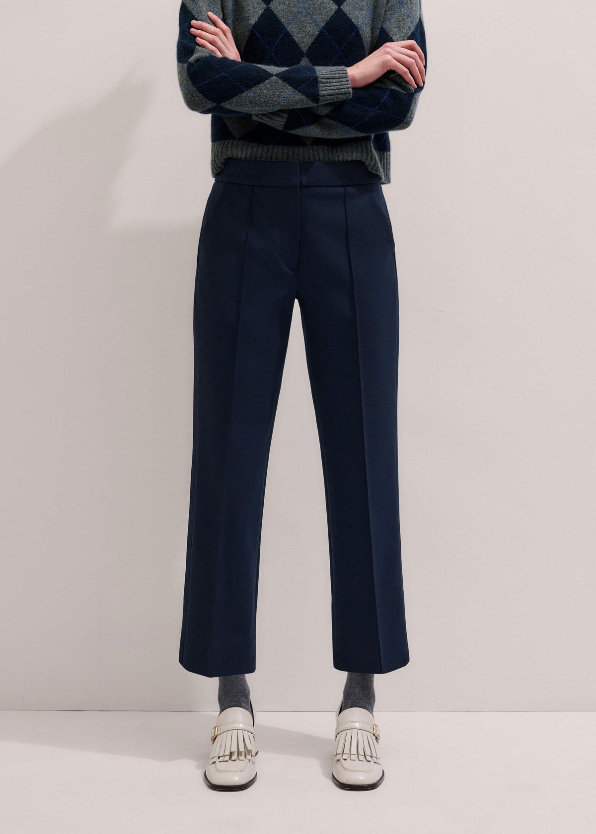 ME+EM Clothing Navy Slim Crop Forever Pant | Pants