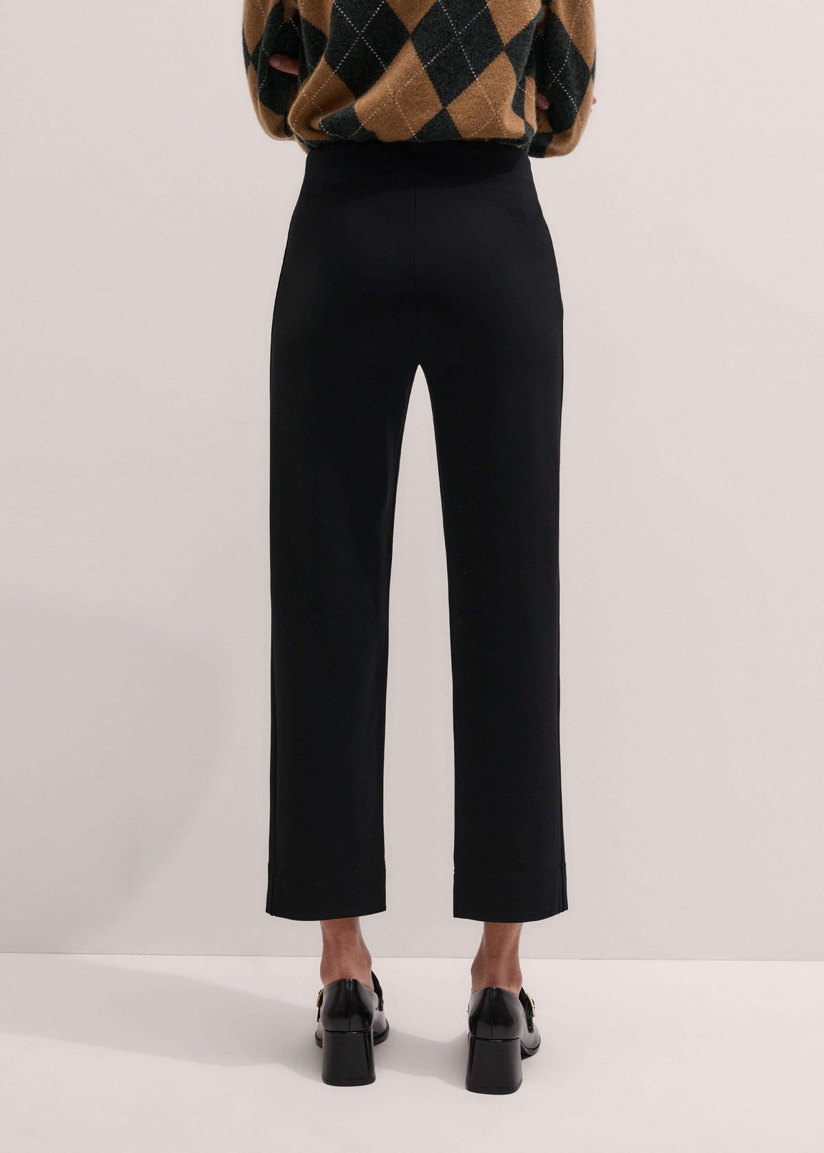 ME+EM Clothing Black Travel Tailoring Pull On Slim Crop Pant
