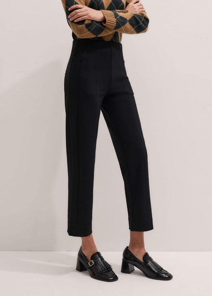ME+EM Clothing Black Travel Tailoring Pull On Slim Crop Pant