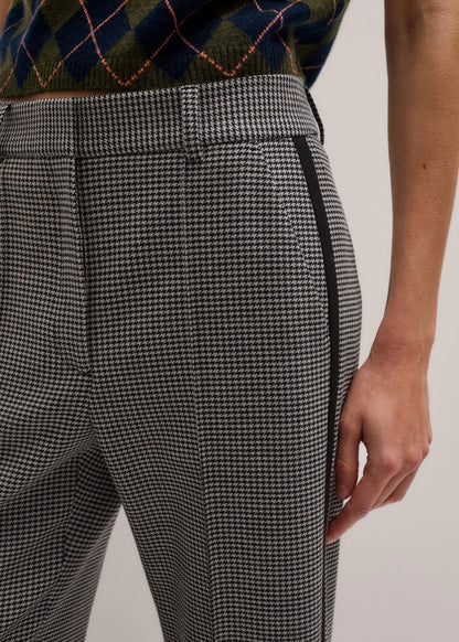 ME+EM Clothing Ivory Houndstooth Straight Crop Trouser