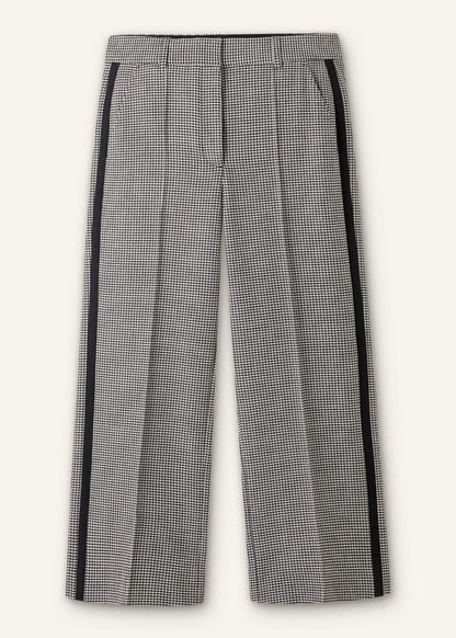 ME+EM Clothing Ivory Houndstooth Straight Crop Trouser