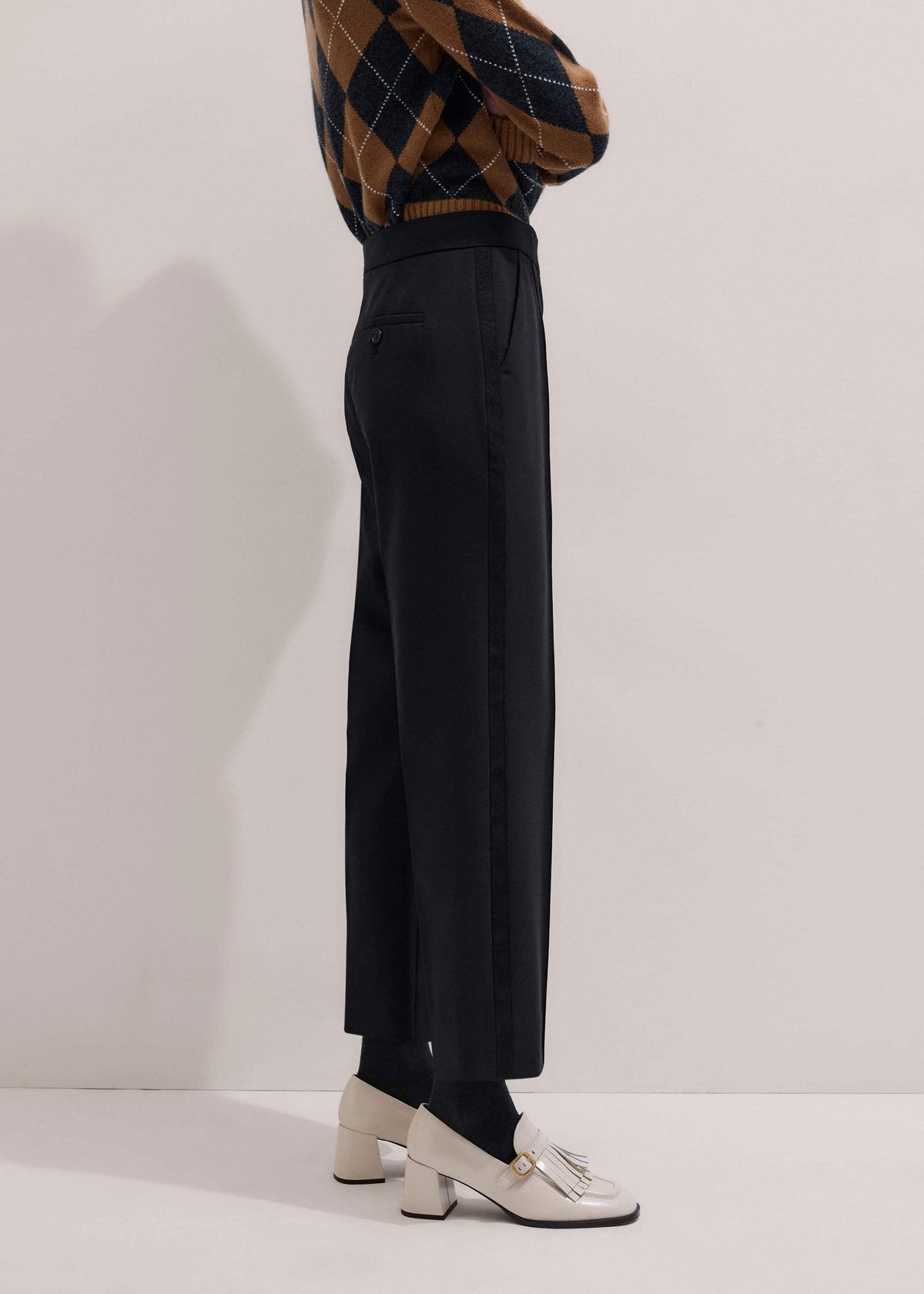 ME+EM Clothing Black Slim Crop Tux Pant | Pants
