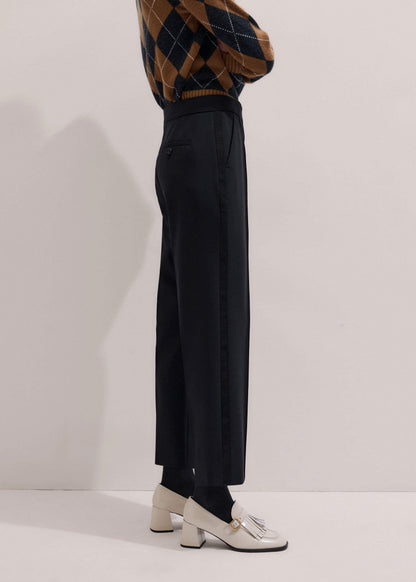 ME+EM Clothing Black Slim Crop Tux Pant | Pants