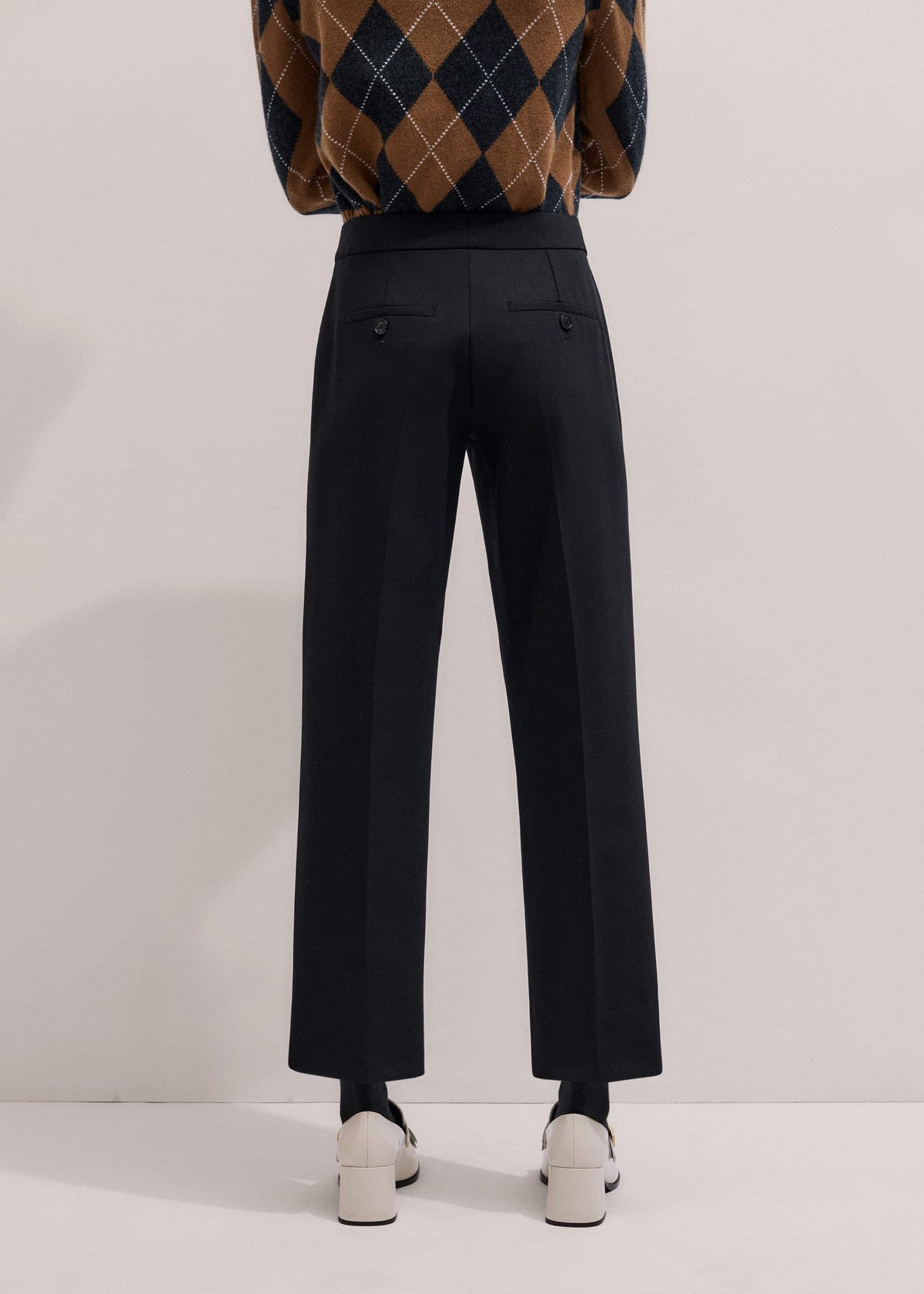 ME+EM Clothing Black Slim Crop Tux Pant | Pants