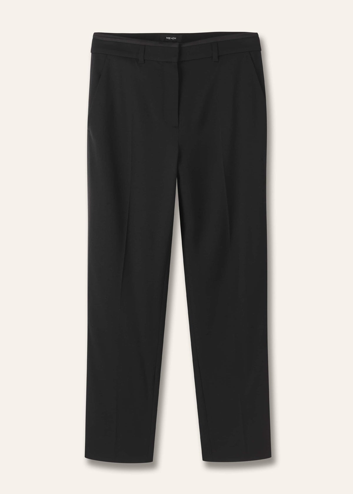 ME+EM Clothing Black Slim Crop Forever Tux Pant | Woven Pants