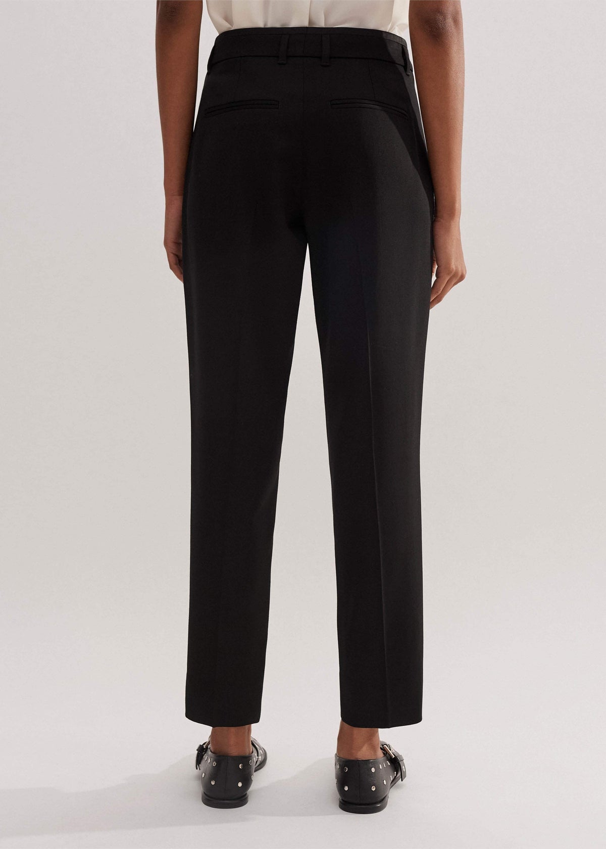 ME+EM Clothing Black Slim Crop Forever Tux Pant | Woven Pants
