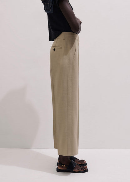 ME+EM Clothing Sand Tailored Straight Crop Pant