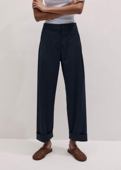 ME+EM Clothing Navy Pinstripe Clever Pant