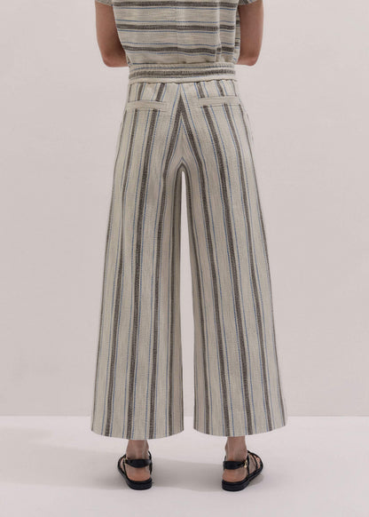 ME+EM Clothing Cream Stripe Crop Track Pant