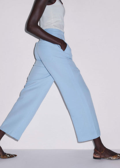 ME+EM Clothing Blue Straight Crop Pant
