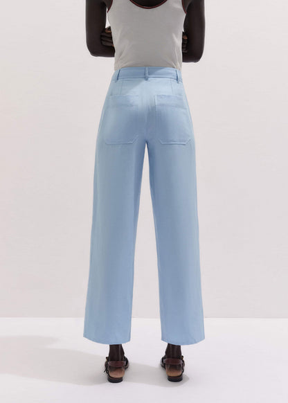 ME+EM Clothing Blue Straight Crop Pant