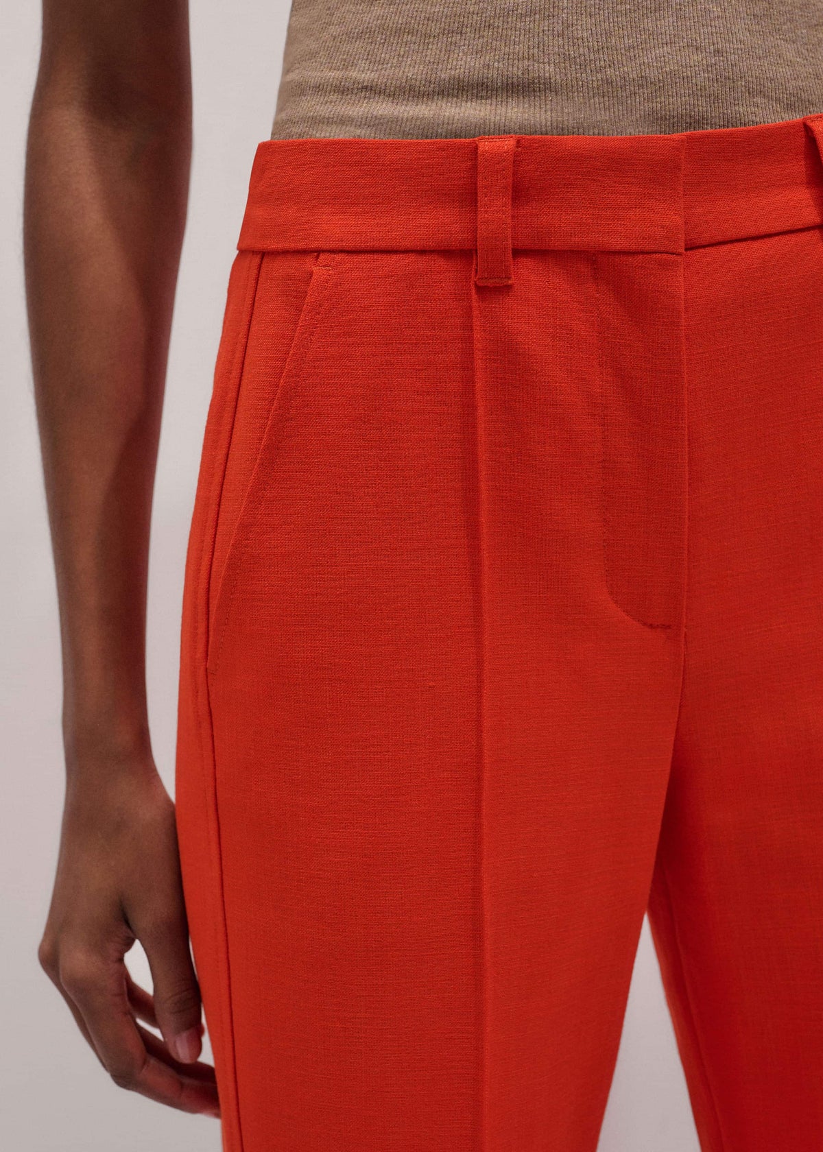 ME+EM Clothing Orange Straight Crop Tailored Pant