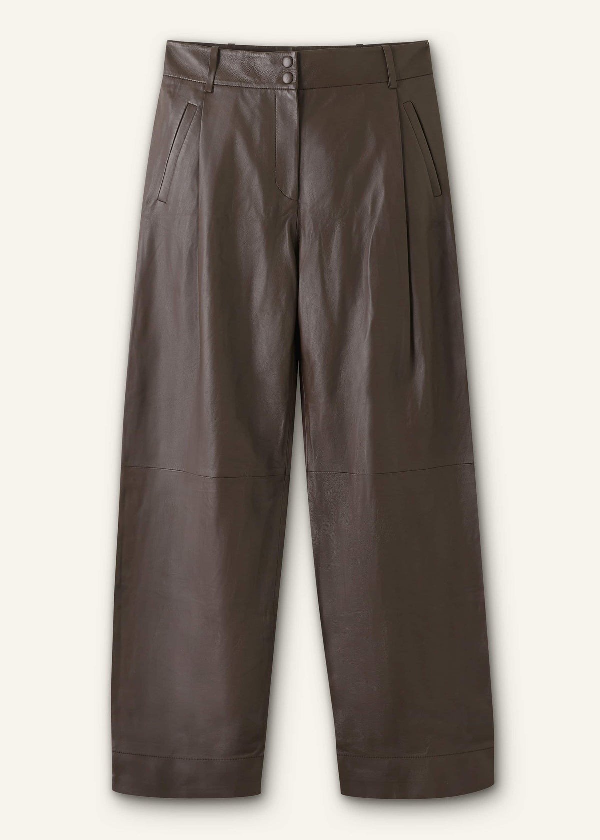 ME+EM Clothing Brown Leather Clever Tapered Pant