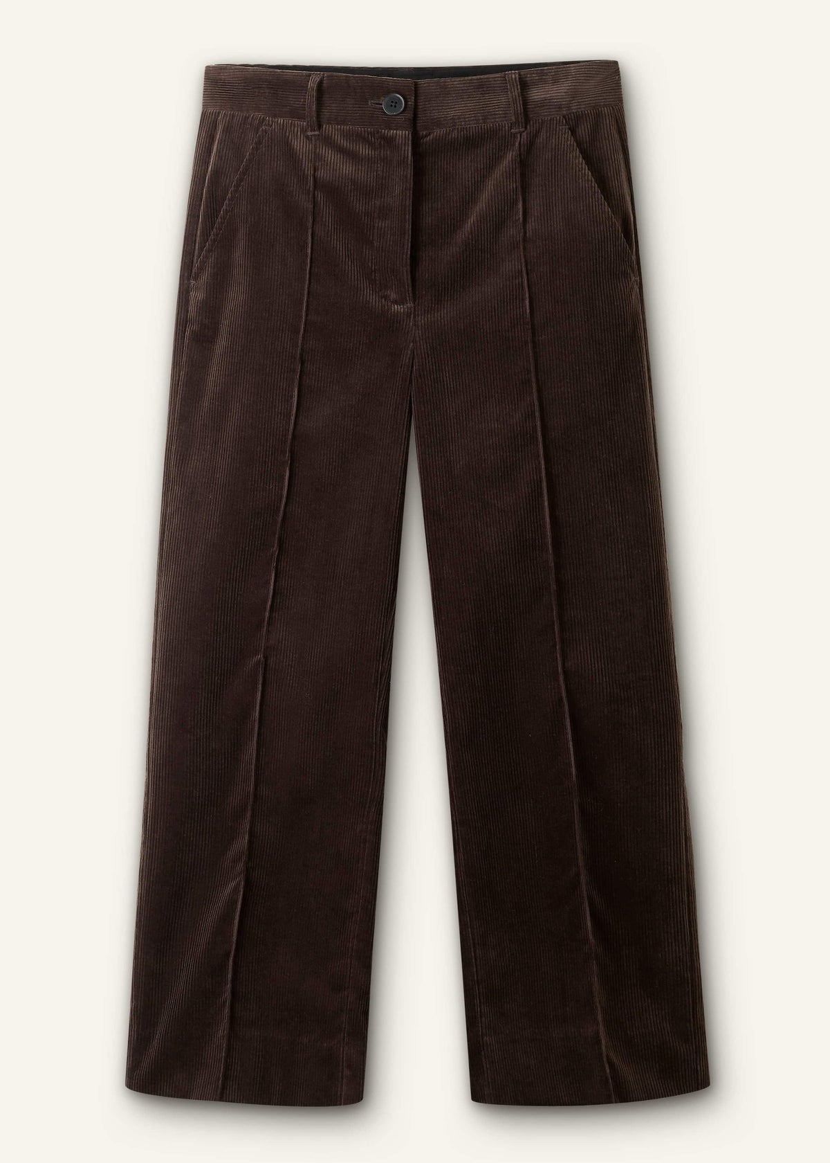 ME+EM Clothing Brown Italian Cord Straight Crop Pant