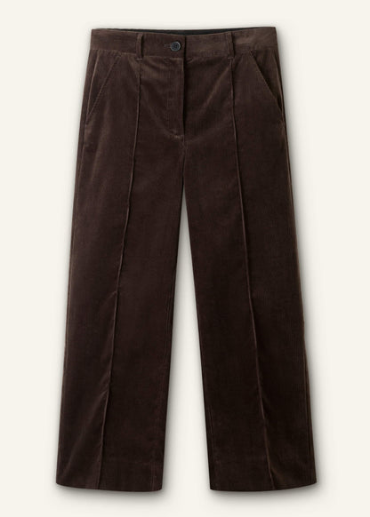 ME+EM Clothing Brown Italian Cord Straight Crop Pant
