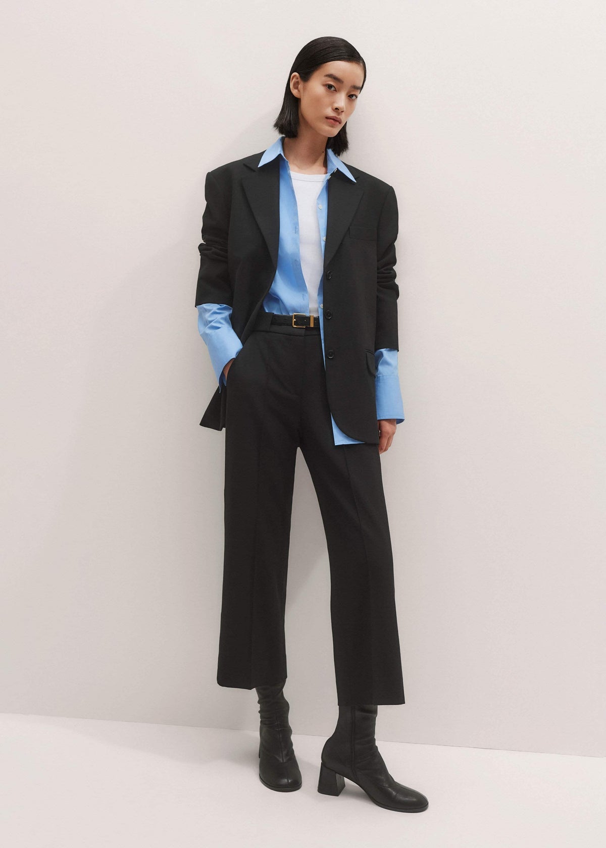 ME+EM Clothing Black Straight Crop Pant