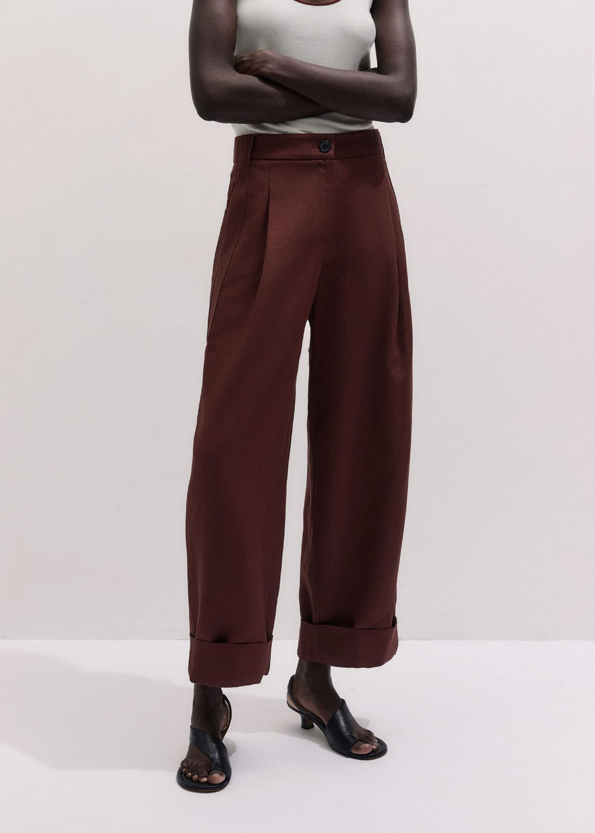 ME+EM Clothing Cinnamon Brown Extreme Taper Pant