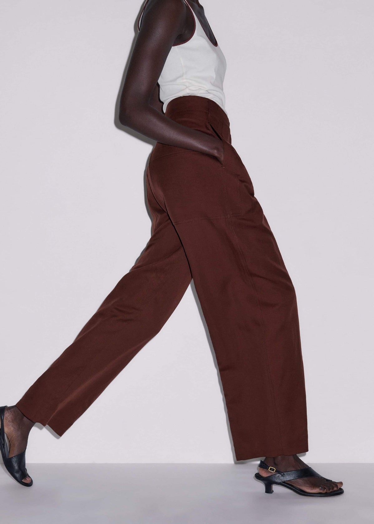 ME+EM Clothing Cinnamon Brown Extreme Taper Pant