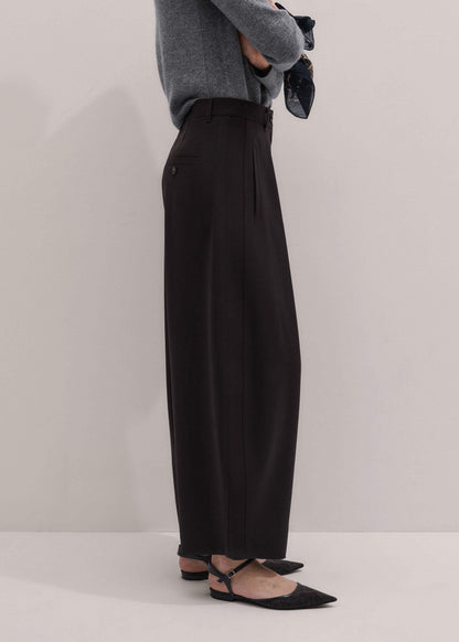 ME+EM Clothing Brown Barrel-Leg Pant