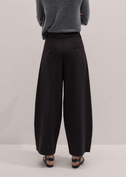 ME+EM Clothing Brown Barrel-Leg Pant