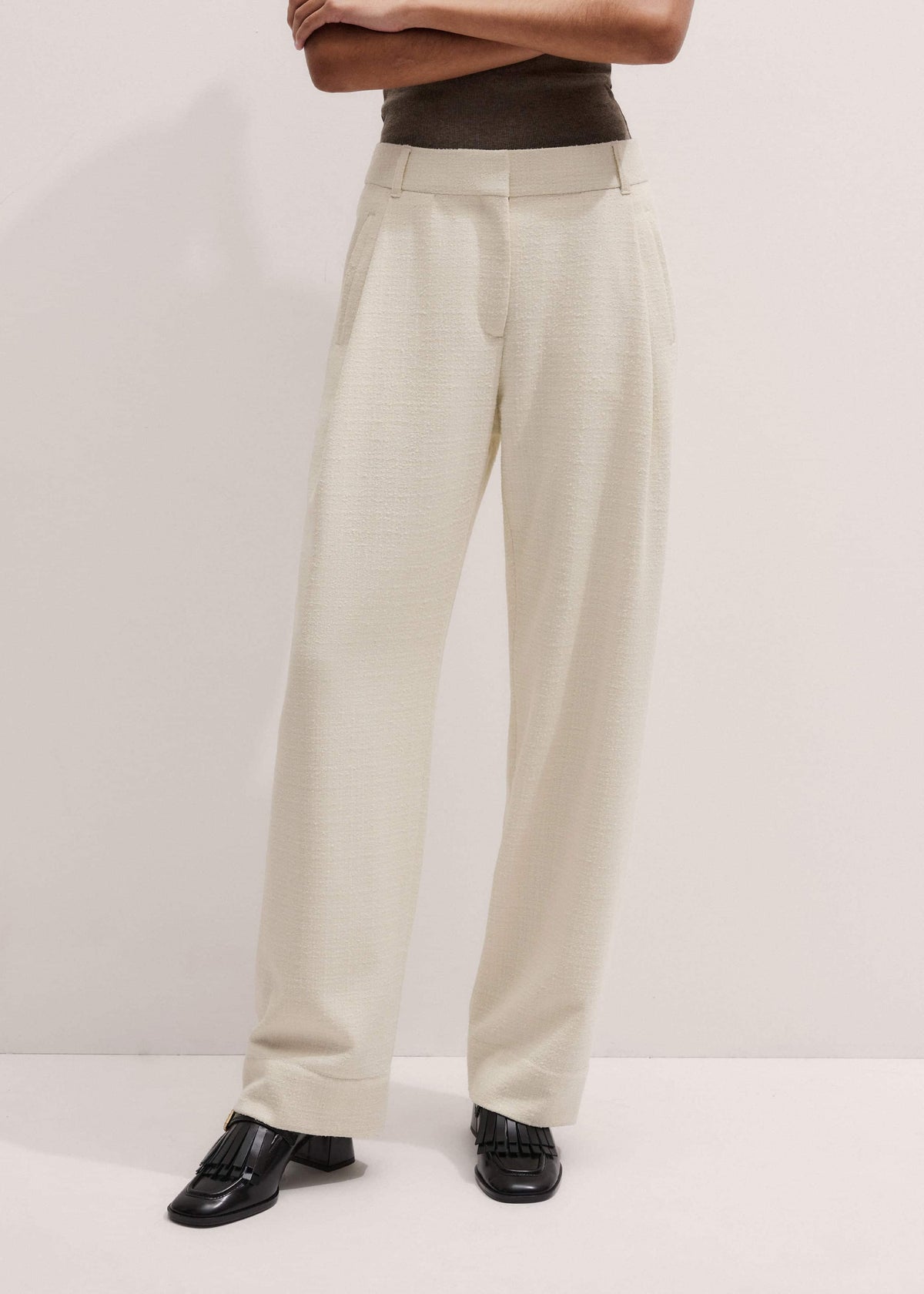 ME+EM Clothing Ivory Clever Tapered Pant