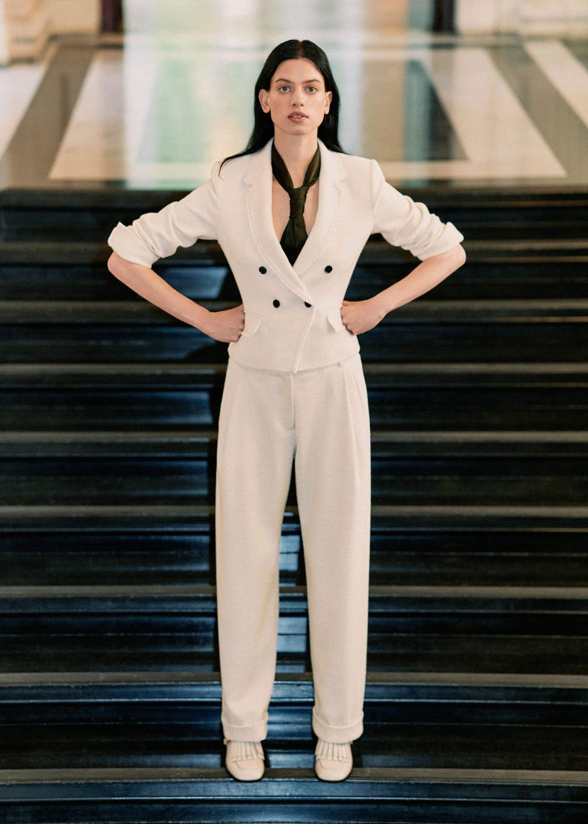 ME+EM Clothing Ivory Clever Tapered Pant