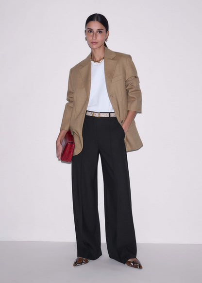 ME+EM Clothing Black Pintuck Taper Pant